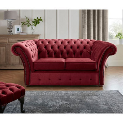 Chesterfield Beaumont 2 Seater Sofa Malta Red 14 - image 1