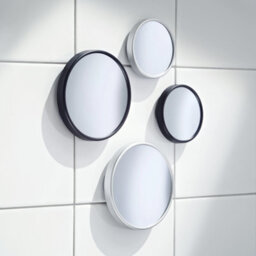 Beslagsboden Silver Abs Plastic Bathroom Mirror (130mm) With Suction Cup Wall Mount, 12X Magnification, Makeup Shaving Mirror - thumbnail 3