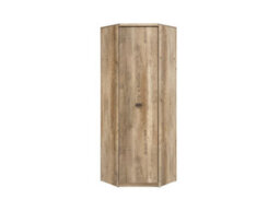 Impact Furniture Corner Wardrobe L Shaped Storage Hanging Rail Shelves Urban Grey Oak Effect Malcolm 1 Door Bedroom - thumbnail 3