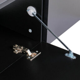 Wyld And Coco Wall Mounted Tv Stand Black Up To 70In With Two Hidden Cabinets - thumbnail 6