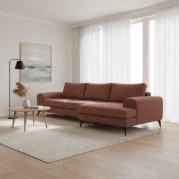 Abakus Direct Venice Corner Sofa In Burgundy Right Facing With Deep Seats And Extra-Wide Padded Arms - thumbnail 9