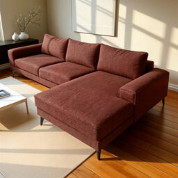 Abakus Direct Venice Corner Sofa In Burgundy Right Facing With Deep Seats And Extra-Wide Padded Arms - thumbnail 7