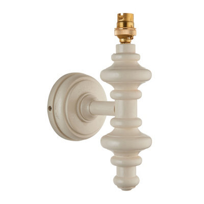 Loops Stylish Dimmable Wooden Wall Light In Satin Almond White Finish For Modern Interiors - image 1