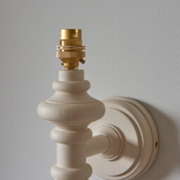 Loops Stylish Dimmable Wooden Wall Light In Satin Almond White Finish For Modern Interiors - thumbnail 3