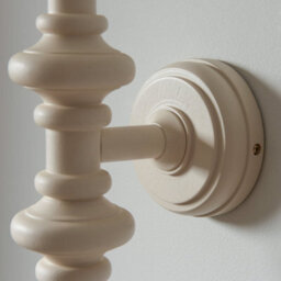 Loops Stylish Dimmable Wooden Wall Light In Satin Almond White Finish For Modern Interiors - thumbnail 4