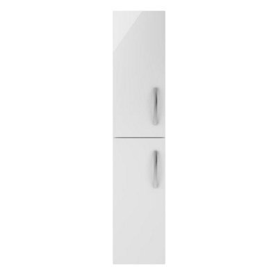 Nuie 300mm Tall Unit (2 Door),nuie Athena 2 Door Wall Hung Tall Storage Unit 300mm Wide - image 1