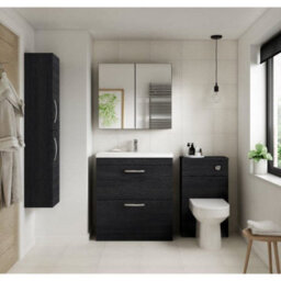 Nuie 300mm Tall Unit (2 Door),nuie Athena 2 Door Wall Hung Tall Storage Unit 300mm Wide - thumbnail 5