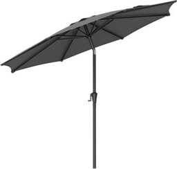Songmics Sun Canopy, Adjustable Tilt, Crank Operated, Patio, Balcony, Poolside, Beach, Stand Not Included, Grey - thumbnail 7
