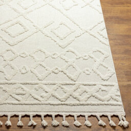 Livabliss Nora-Geometric Grey Ivory High Pile Fringe Living Dining Bedroom Rug 160 X 213 Cm Easy Care, Non Shedding - thumbnail 5