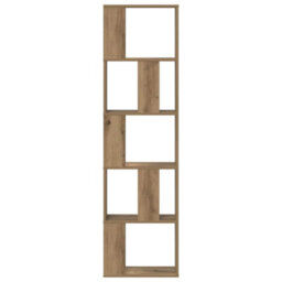 Walplus Bookcase 5-Tier Artisian Oak 45X23.5X162.5 Cm Engineered Wood - thumbnail 3