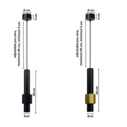 Ledsone Modern Led Pendant Light 95Cm Long Tube Cylinder Ceiling Lamp Contemporary Pipe Hanging Fixture - thumbnail 3