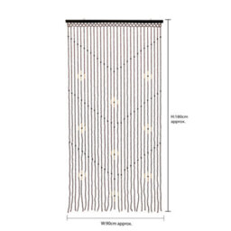 Jvl Tuscany Beaded Door Curtain, 90 X 180 Cm, Arrow - thumbnail 6