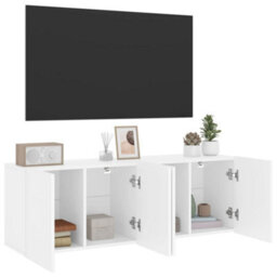 Berkfield Tv Cabinets Wall-Mounted 2 Pcs White 60X30X41 Cm - thumbnail 5