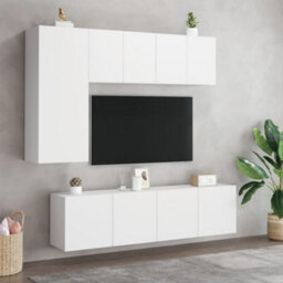 Berkfield Tv Cabinets Wall-Mounted 2 Pcs White 60X30X41 Cm - thumbnail 3