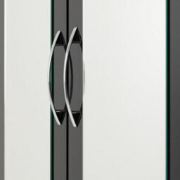 Seconique Nevada 4 Door 2 Drawer Mirrored Wardrobe In Black Gloss Finish - thumbnail 4