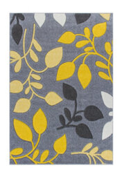 Modern Easy To Clean Floral Grey Rug For Dining Room-200Cm X 285Cm - thumbnail 4
