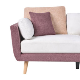 Beliani Sofa 3 Seater Bolga Fabric Pink - thumbnail 6