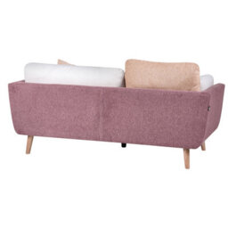Beliani Sofa 3 Seater Bolga Fabric Pink - thumbnail 5