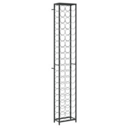 Berkfield Wine Rack For 57 Bottles Black 34X18X200 Cm Wrought Iron - thumbnail 2