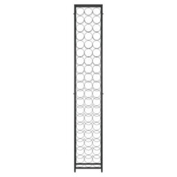 Berkfield Wine Rack For 57 Bottles Black 34X18X200 Cm Wrought Iron - thumbnail 3