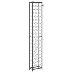 Berkfield Wine Rack For 57 Bottles Black 34X18X200 Cm Wrought Iron - thumbnail 5