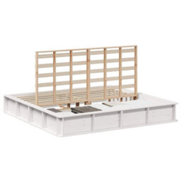 Berkfield With Storage White 200 X 200 Cm Wood - thumbnail 3