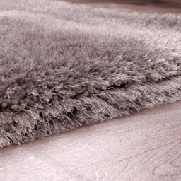 Silver Handmade Luxurious Plain Shaggy Sparkle Easy To Clean Rug For Living Room, Bedroom - 60Cm X 110Cm - thumbnail 5