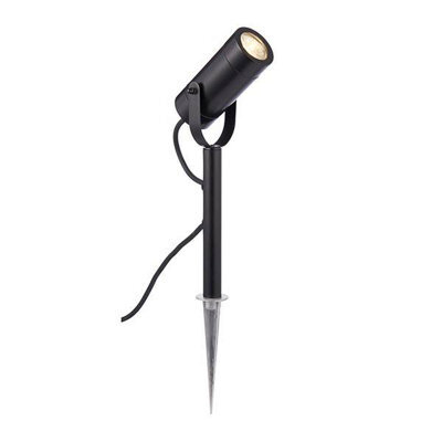 Luminosa Lighting Luminosa Palin Outdoor Spike Light Matt Black, Glass Ip44, Gu10 - image 1