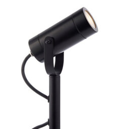Luminosa Lighting Luminosa Palin Outdoor Spike Light Matt Black, Glass Ip44, Gu10 - thumbnail 3