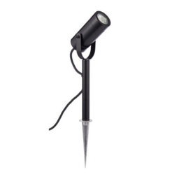 Luminosa Lighting Luminosa Palin Outdoor Spike Light Matt Black, Glass Ip44, Gu10 - thumbnail 2