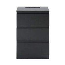 Home Treats Bedside Table 3 Drawer Nightstand Table With 2 Uk Plugs Usb A And Usb C Chest Of Drawers 2M Cable - thumbnail 6
