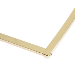 Beliani Glass Top Coffee Table Gold X Framed - 70 X 70 Cm Square Centre Table - thumbnail 6