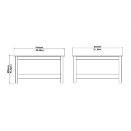 Wyld Haus Wildberry Matt Black Wooden Coffee Table Bottom Shelf - thumbnail 8
