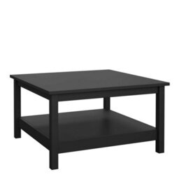Wyld Haus Wildberry Matt Black Wooden Coffee Table Bottom Shelf - thumbnail 3