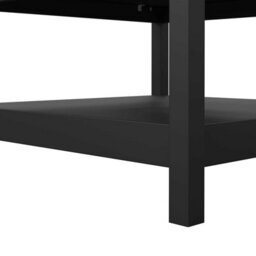 Wyld Haus Wildberry Matt Black Wooden Coffee Table Bottom Shelf - thumbnail 7