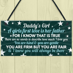 Red Ocean Daddys Girl Hanging Plaque Sign Fathers Day Birthday Christmas Gift For Dad Gift From Daughter Thank You - thumbnail 2