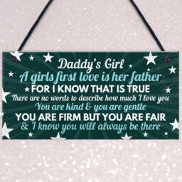 Red Ocean Daddys Girl Hanging Plaque Sign Fathers Day Birthday Christmas Gift For Dad Gift From Daughter Thank You - thumbnail 3