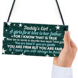 Red Ocean Daddys Girl Hanging Plaque Sign Fathers Day Birthday Christmas Gift For Dad Gift From Daughter Thank You - thumbnail 6