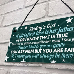 Red Ocean Daddys Girl Hanging Plaque Sign Fathers Day Birthday Christmas Gift For Dad Gift From Daughter Thank You - thumbnail 7