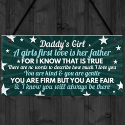 Red Ocean Daddys Girl Hanging Plaque Sign Fathers Day Birthday Christmas Gift For Dad Gift From Daughter Thank You - thumbnail 4
