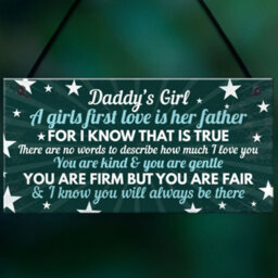 Red Ocean Daddys Girl Hanging Plaque Sign Fathers Day Birthday Christmas Gift For Dad Gift From Daughter Thank You - thumbnail 5