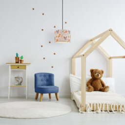 Happy Homewares Jungle Animals Childrens Linen Fabric Lamp Shade - Elephants Lions And Giraffes - thumbnail 7