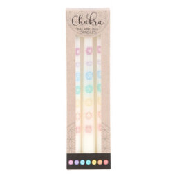 Something Different Chakra Balancing Taper Candle (Pack Of 3) White/multicoloured (One Size) - thumbnail 2