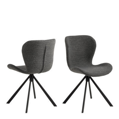 Furniture To Go Batilda Swivel Dining Chairs In Grey Fabic Set Of 2 - image 1
