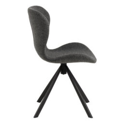 Furniture To Go Batilda Swivel Dining Chairs In Grey Fabic Set Of 2 - thumbnail 3