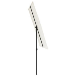 Berkfield Outdoor Parasol With Aluminium Pole 2X1.5 M Sand White - thumbnail 4