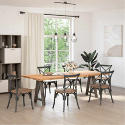 Berkfield Dining Table Legs A-Shaped 2 Pcs 60X(72-73) Cm Steel - thumbnail 2