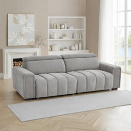 Furnishings For Less UK Millie Grey 3 Seater Electric Sliding Sofa Adjustable Headrests - thumbnail 2