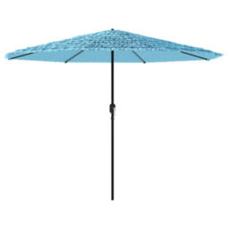 Berkfield Durable Garden Parasol With Steel Pole Blue 324X324X247 Cm