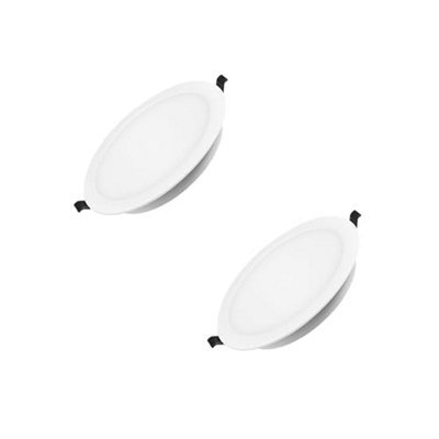 12W Led Round Recessed Ceiling Flat Panel Downlight Ultra Slim Lamp Cool White 6000K For Commercial Lighting Office Corridors - image 1